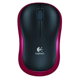 Logitech - Wireless Mouse M185 - Souris sans-fil - 2.4 GHz - r�cepteur sans-fil USB - rouge