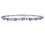 14k White Gold 4x3mm Pear Shape Tanzanite Bracelet w/ Diamond Accents (H-SI2 0.19ctw)