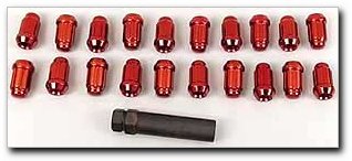 Small Diameter Tuner Lug Nuts, Red