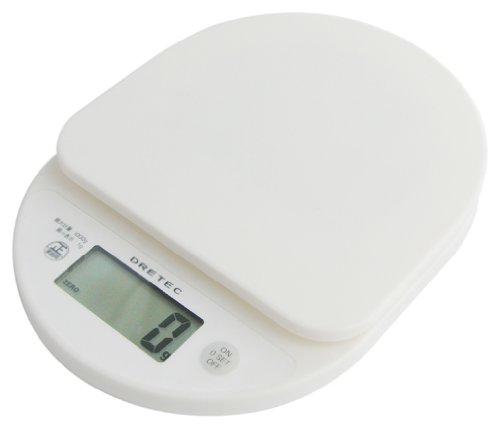 DRETEC デジタルスケール 1kg ホワイト KS-134WT