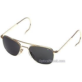 AO original Pilot 52mm Sunglasses with Gold Frame Lenses and Temples: Original Pilot, 52mm, Gold, Bayonet, True Color Model 30000