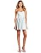Betsey Johnson Women's Seersucker Strapless Dress, Seafoam, 4