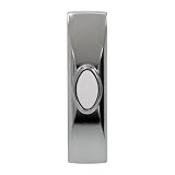 GE 19232 Direct Wire Push Button with Replacement Door Bell Button, Silver