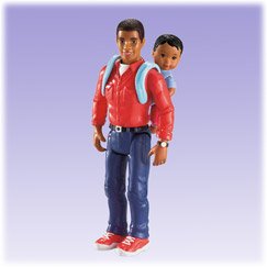 Loving Family Dad and Baby African-American Dolls