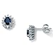 10k White Gold Blue Sapphire and Diamond Accent title=