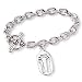 Sterling Silver Pierced Crucifix 7.5-inch Toggle Bracelet