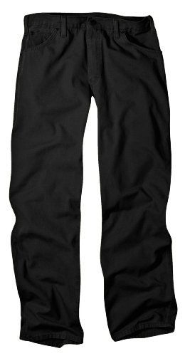 Dickies Men's Relaxed Fit Duck Jean, Black, 34x32
