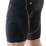 Giordana 2008 Tenax Cycling Shorts - Black w/Orange Stitching - (GI-SHRT-TENX-BKOR)