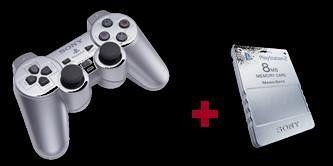 Playstation 2 - Peripheral Double Pack Silber