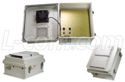 14x12x7 Inch Weatherproof Enclosure with PoE Interface and Cooling Fan