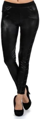 High Waist Leather Skinny Leggings Pants Tights Full Treggings
