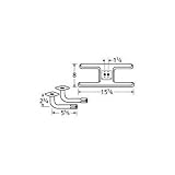 MCM 10502-74102 Stainless Steel H Twin, Centered, 1.25 Inch Offset Burner