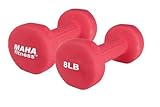Maha Fitness Neoprene Coated Dumbbells 2 Pack (8 LB)