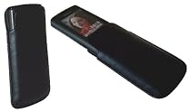 Original Handycop Luxus Edel Leder ETUI Tasche Lederetui schwarz f&uuml;r Nokia 6300