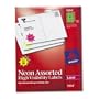 Avery 5994 Fluorescent burst laser labels, 1-1/2 diameter, 360/pack