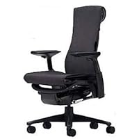 Embody Chair by Herman Miller - Home Office Desk Task Chair with Adjustable Arms - Graphite Frame Rhythm Charcoal Fabric