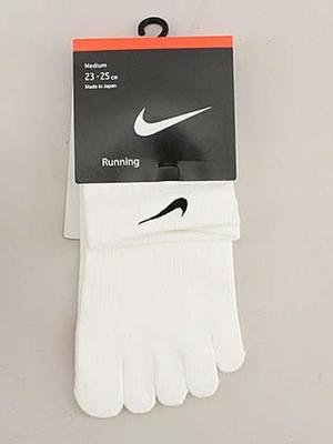 NIKE(ナイキ) ランニング 5フィンガー(5本指) ソックス(25-27cm) ホワイト×ブラック SX4242-111-25