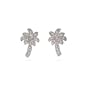 Cubic Zirconia Palm Tree Stud Earrings