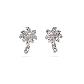 Cubic Zirconia Palm Tree Stud Earrings by 