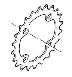 SHIMANO(シマノ) FC-M532 引掛け歯付チェーンリング 32T(シルバー) Y1J898070 リング シルバー