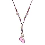 Spring Iris Tassel Drop Necklace