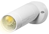 GEV 000377 LED Spotlicht LLL377 120 Grad Bewegungsmelder Daemmerungsschalterbatteriebetrieb, inklusive Wandhalterung Innen und Aussenbetrieb, wei&szlig;