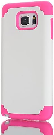 Shockproof Anti-scratch Anti-dust Slim Ultra-thin Dual Layer Hybrid Silicone + PC Protective Case Cover Shell for Samsung Galaxy Note5 N9200 with Free Screen Protector &amp; Stylu (White + Pink)