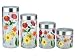 Grant Howard Associates 39556-3 Bright Floral Series Hand-Painted Canister Set 4-pc.
