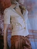 Dolce & Gabbana - $2195 New DOLCE & GABBANA Khaki Puff Sleeve Jacket 40 6