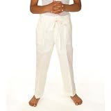 White Linen Drawstring Pants for Boys.