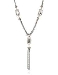 Judith Jack "Tassels" Sterling Silver Marcasite Crystal Multi-Chain Tassel Drop Pendant Necklace, 18"