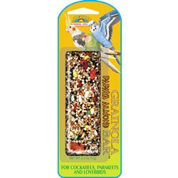 Sun Seed Grainola Papaya Almond Bar for Cockatiels, Parakeets and Lovebirds (2.5-oz) by Sun Seed