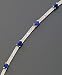 18k Gold Over Sterling Silver Sapphire & Diamond Accent Bracelet