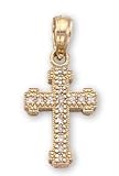 14kt Gold Religious Pendant with Diamonds - DS1067