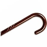 Hospital Cane - Wood Handle Spiral Tourist Walnut - Alex Orthopedic 3021