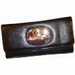 Kathy Van Zeeland Checkbook Wallet Apollo Clutch Gunmetal