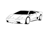 Lamborghini - Line Art - Peel and Stick Wall Decal by Wallmonkeys