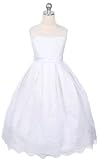 New Box Pleated Organza Dress with Sweetheart Neckline ~ Flower Girl or Communion ~ 2 to 12 Girls