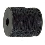 Waxed 1mm Cotton Cord 100 Meters Black
