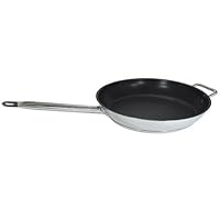 Update International SFC-08 SuperSteel Induction ready Stainless Steel Fry Pans with Helper Handle, Excalibur Coated, 8-Inch