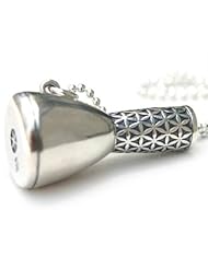 925 Sterling Silver Music Jewelry Djembe Drum Pendant