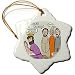 2nd Samuel 12 15b 24 Theres Got to be an After Mourning Bible David prayer death of Bathshebas - 3 Inch Snowflake Porcelain Ornament