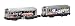 XTS Train System Graffiti Local Engine & Passenger Pull Car by Basic Fun