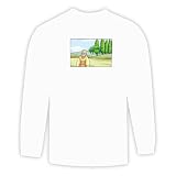 Long Sleeve T-shirt with man, Latvia, trees, Europe, landscape, mountain, farmer, landlord, sky Large White