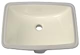 16x12Biscuit Undermount Ceramic Bathroom Sink Lavatory