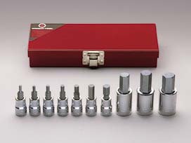 Wright Tool 311 10pc 3/8 & 1/2 Drive Hex Bit Socket Set