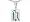 1.50 cts Genuine 8x6 Emerald Cut Aquamarine Pendant in 14k White Gold