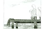 The Creature Regarded Them Balefully by Edward Gorey, 3x2