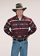Aztec Design Western Long Sleeve Cowboy Shirt