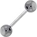 14 Gauge HEMATITE Barbell Tongue Ring 1/2" 6mm